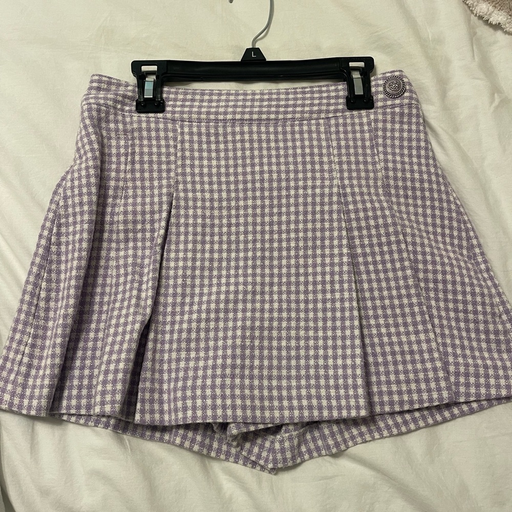 Zara gingham skort